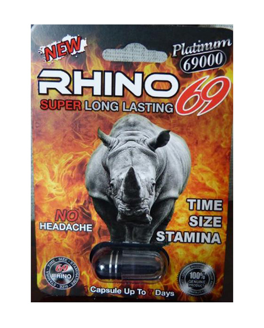 A picture of a rhino pill to reinforce staying away from gas station sex supplements.